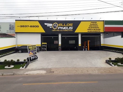 Entrada da loja Ellos Pneus Araucária